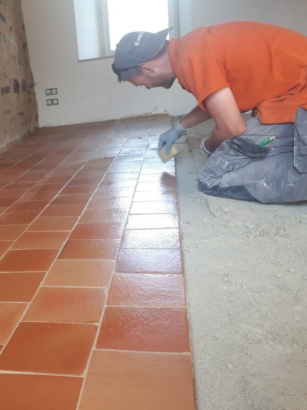 sols en terre cuite, parquet bois